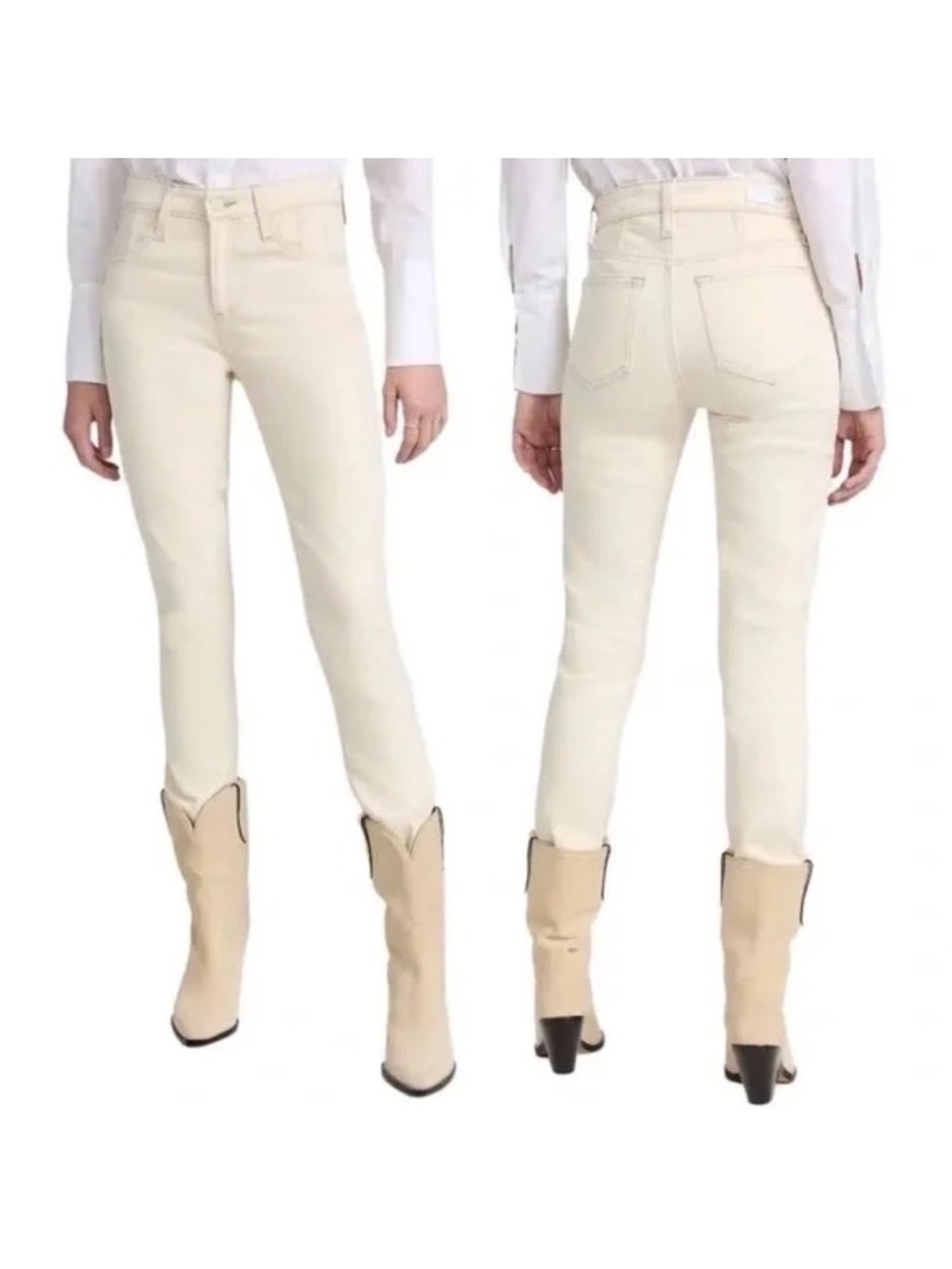 AG Adriano Goldschmied Cream Skinny Jeans